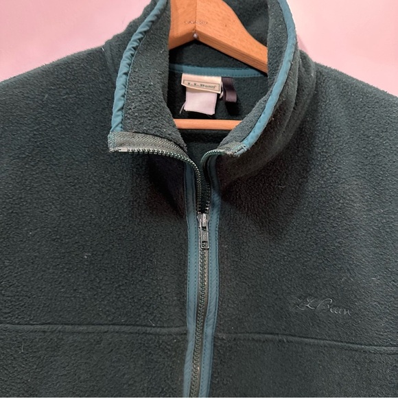 Vintage L.L.Bean Men’s Hunter Green Fleece Zipper Vest Size XL - Picture 7 of 12